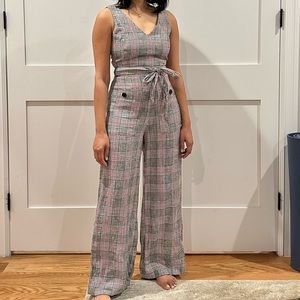 ASOS plaid jumpsuit size S